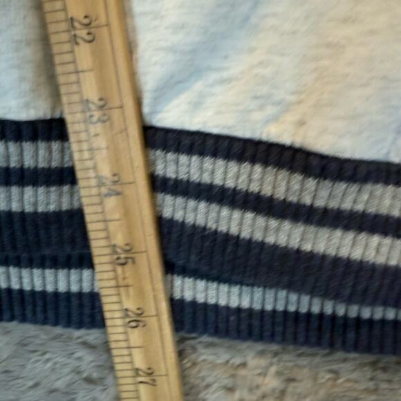 Cat & Jack Cotton Pullover Sweater Navy Blue Gray Elbow Patch XL Boys 16 Preppy - Picture 7 of 7